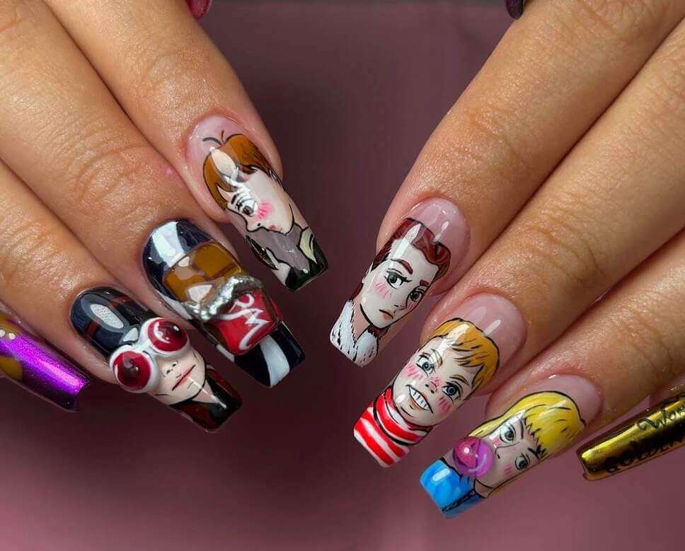 cartoon nail ideas