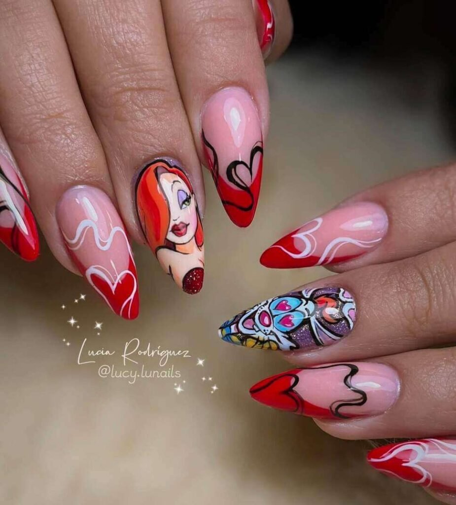 cartoon nail designs