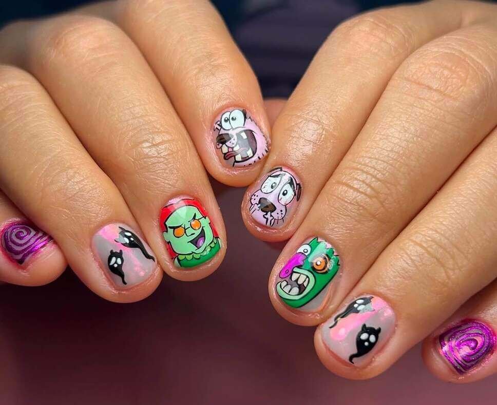 cartoon nail ideas