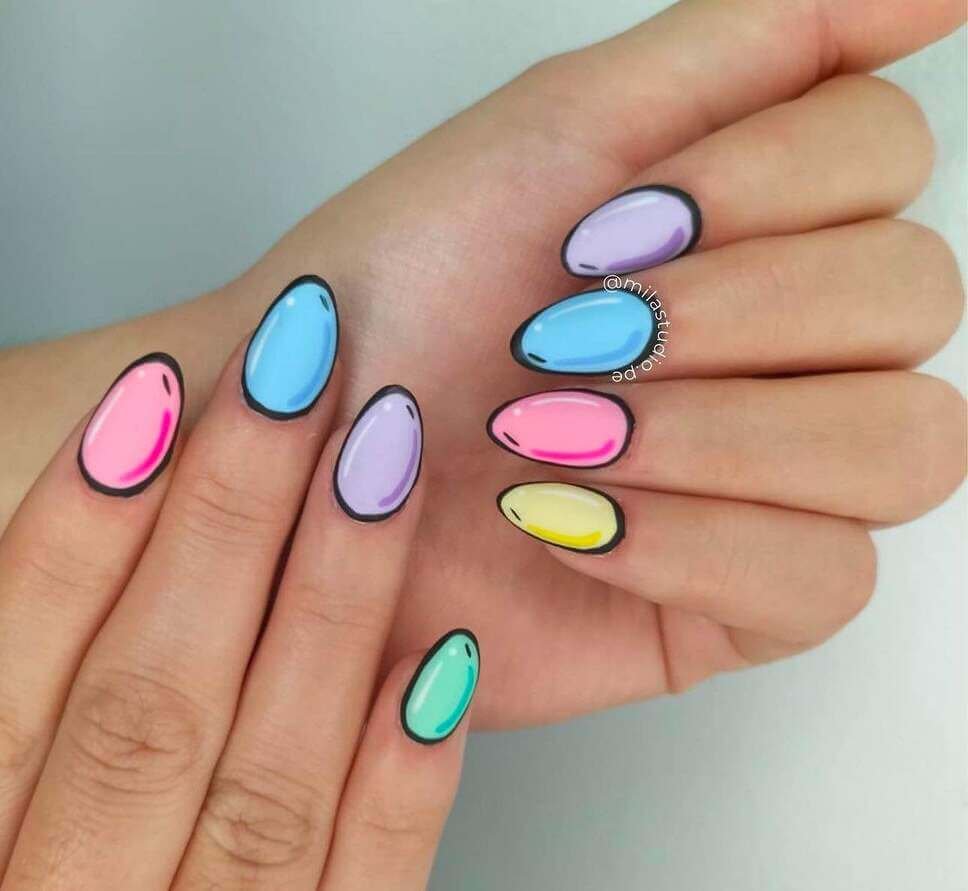 cartoon nail designs