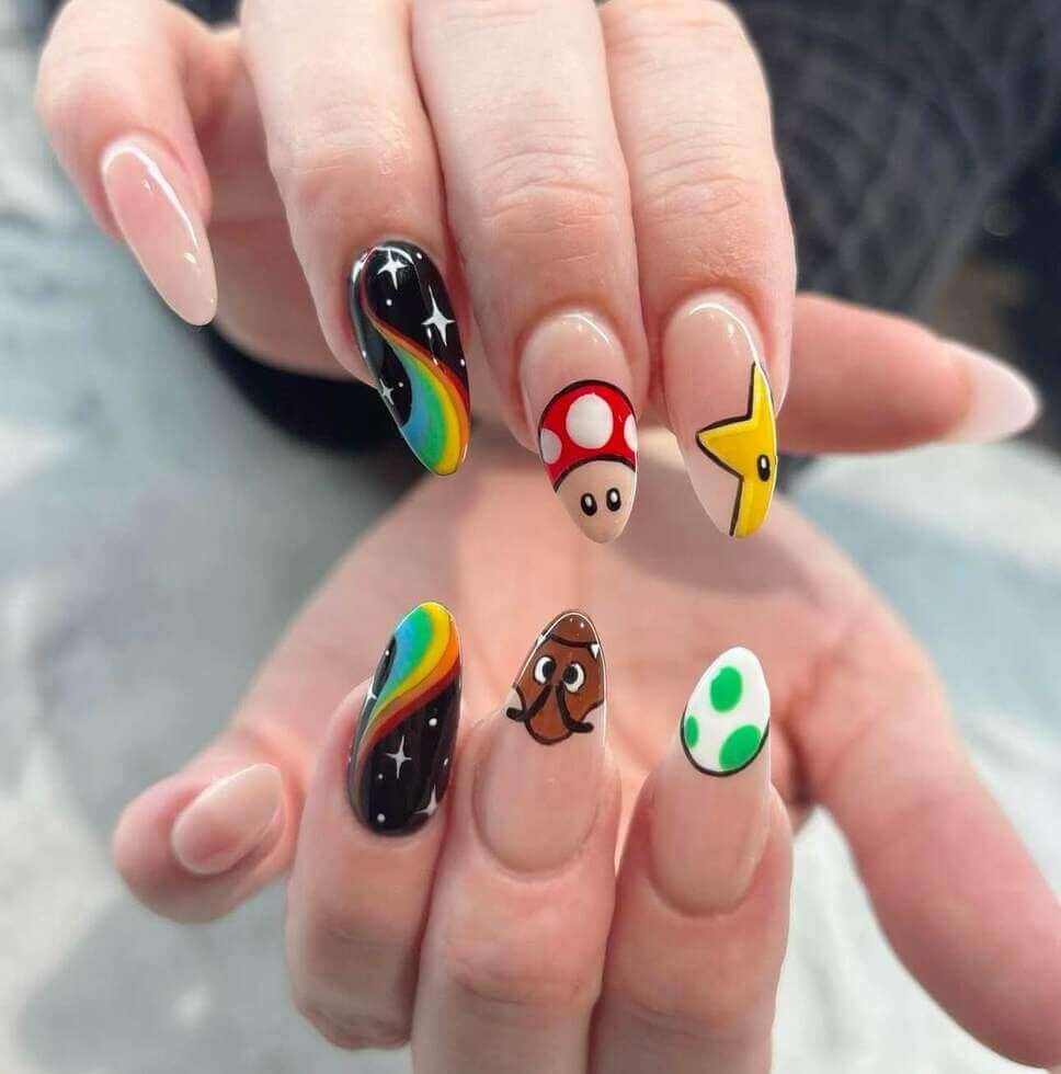cartoon nail designs