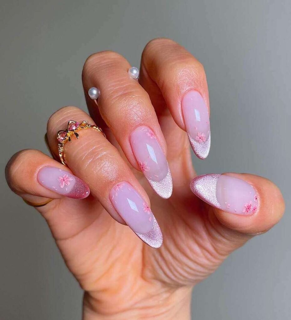 cherry blossom nails