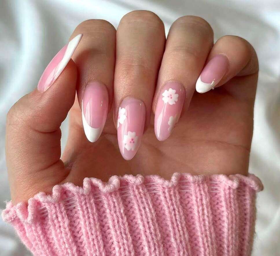 cherry blossom nails