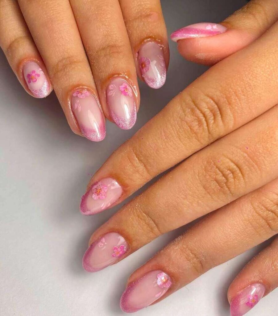 cherry blossom nail inspiration