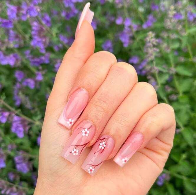 Cherry blossom nail designs