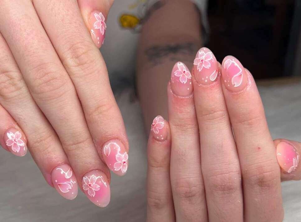 cherry blossom nail ideas