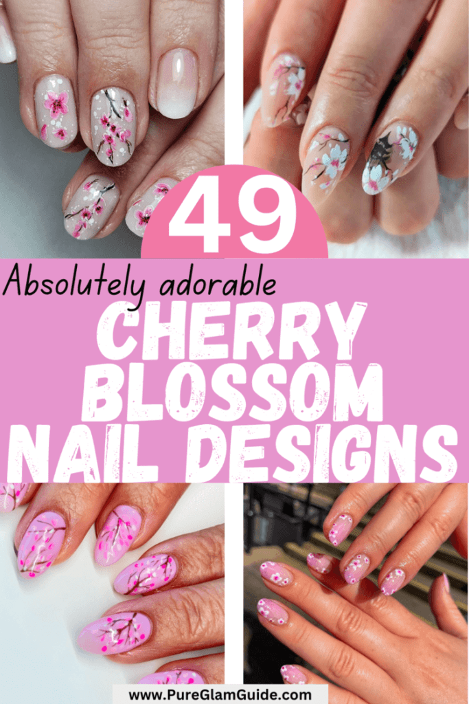 cherry blossom nail designs