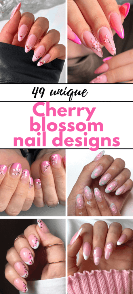 cherry blossom nail designs