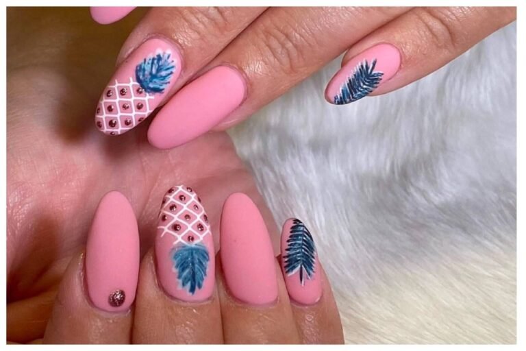 acrylic pineapple nail designs