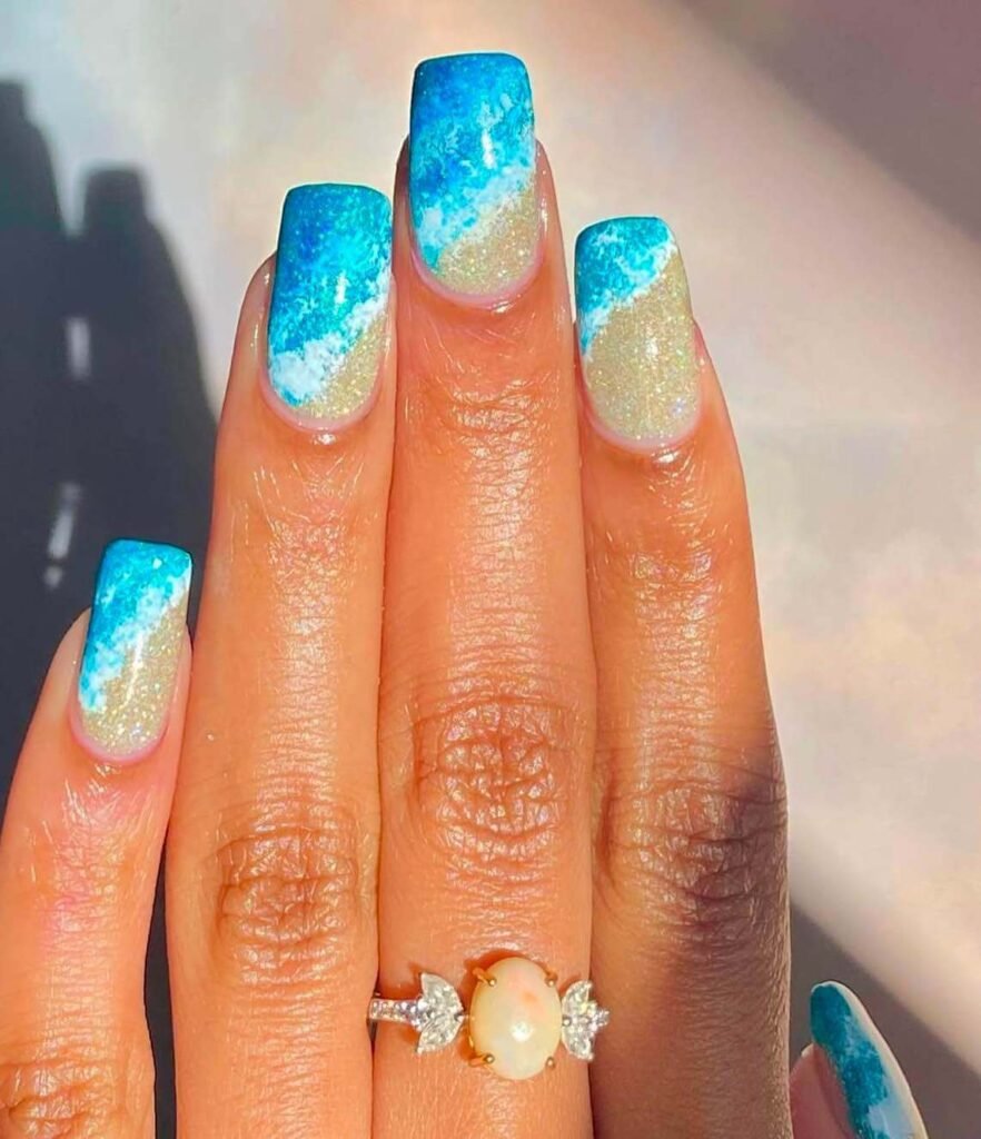 blue nail designs