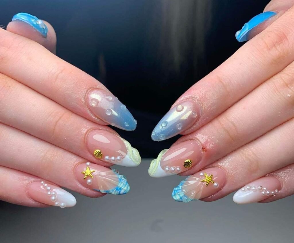 seashell nail designs