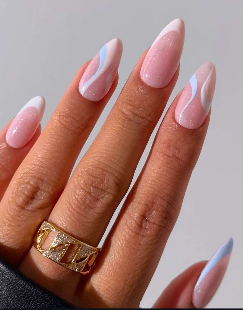 neutral beach nails
