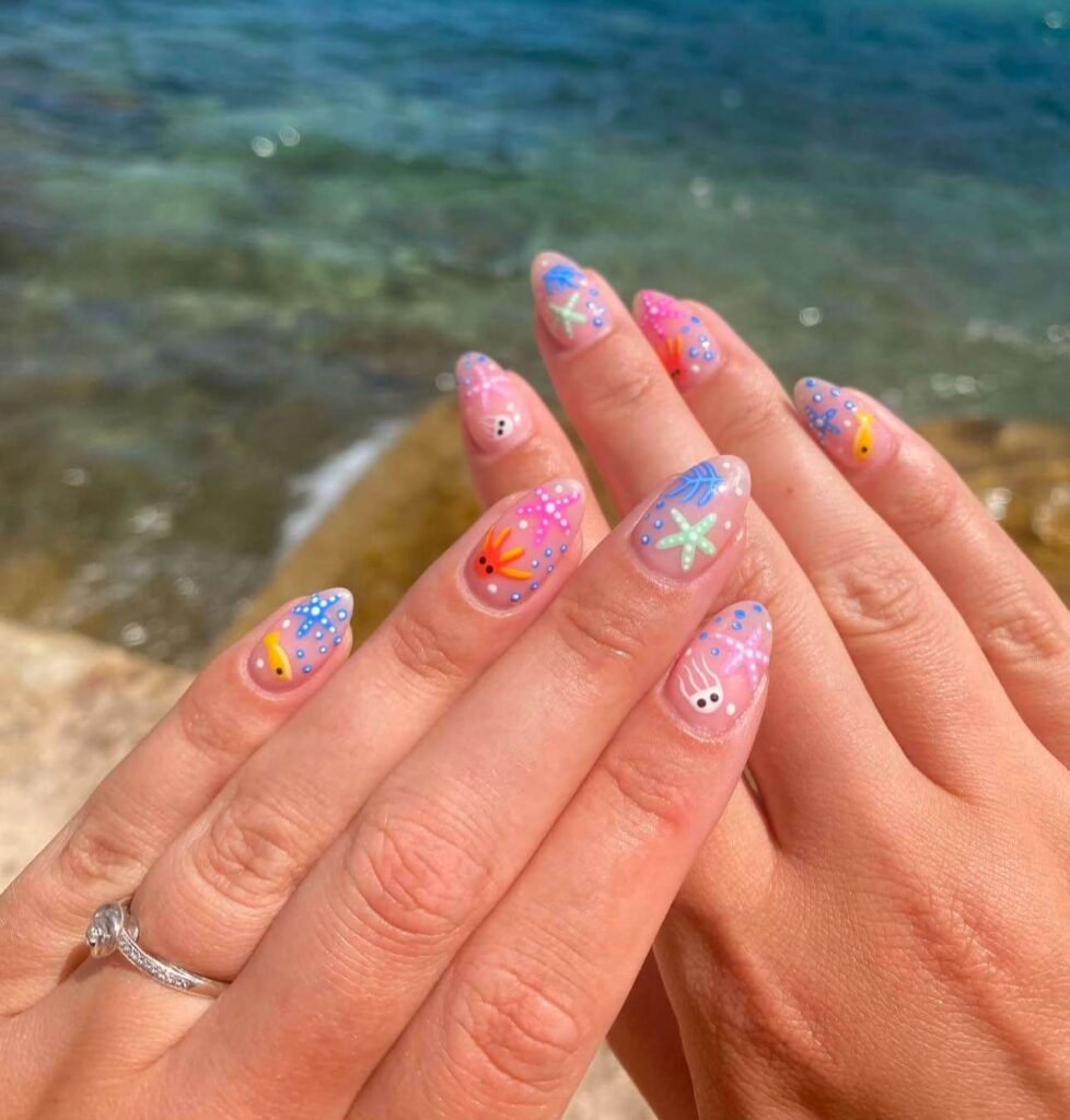 colorful beach nail ideas