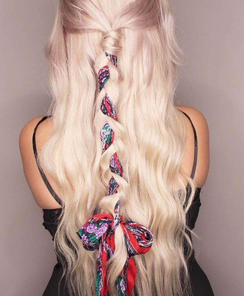 scarf hairstyles for long hair