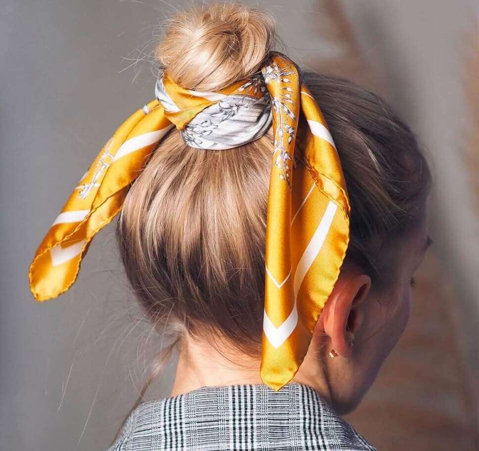 bun scarf hairstyles