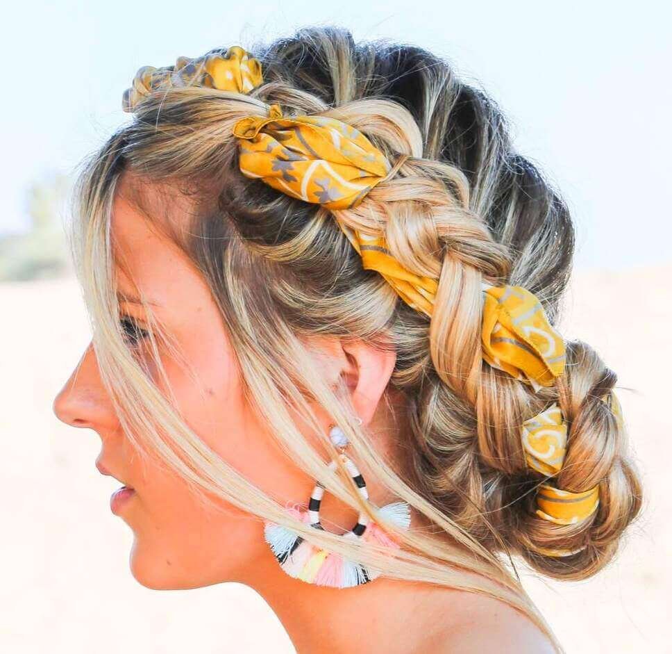 braid scarf hairstyles