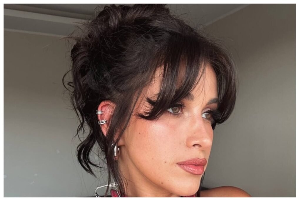 bun with bangs natural hair