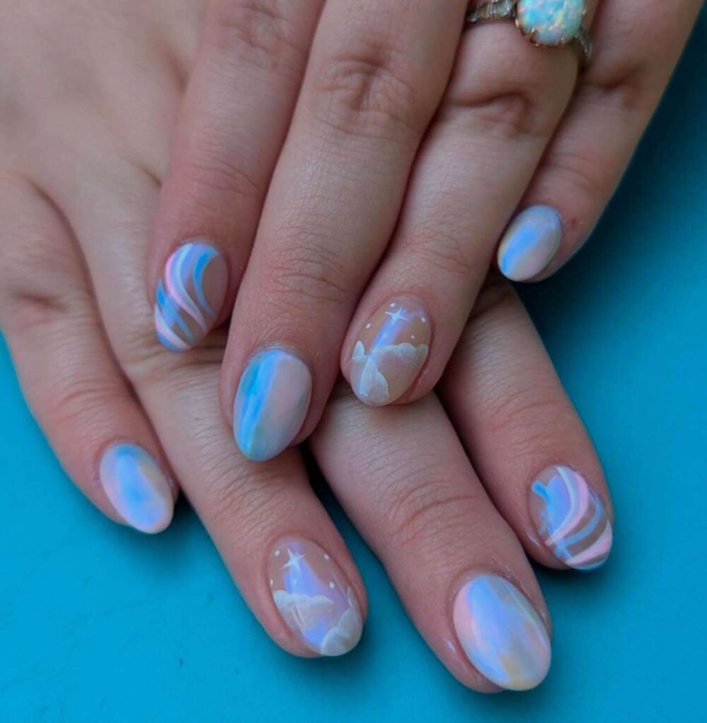 short cloud nail inspiration ideas