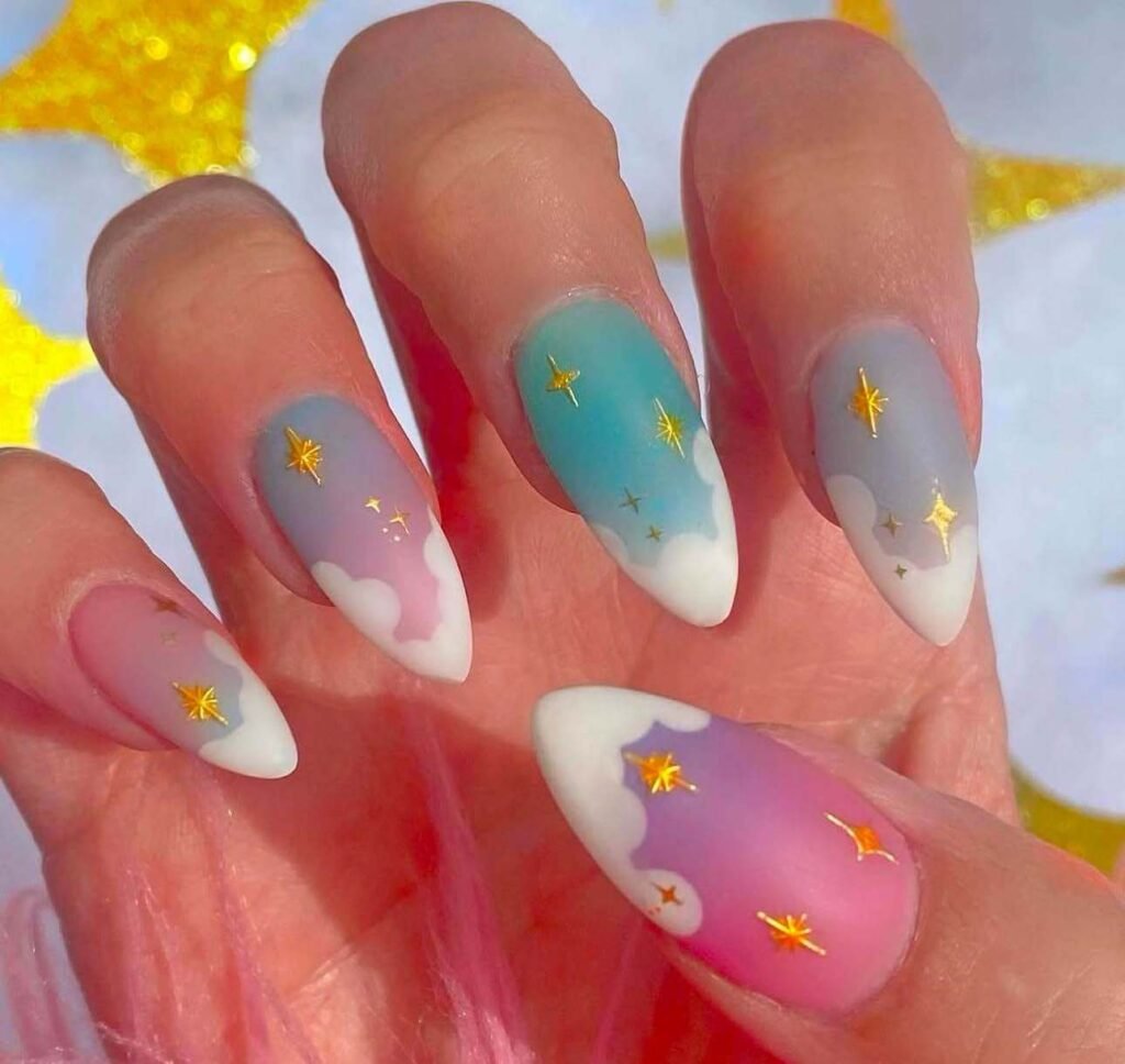 pastel cloud nail ideas