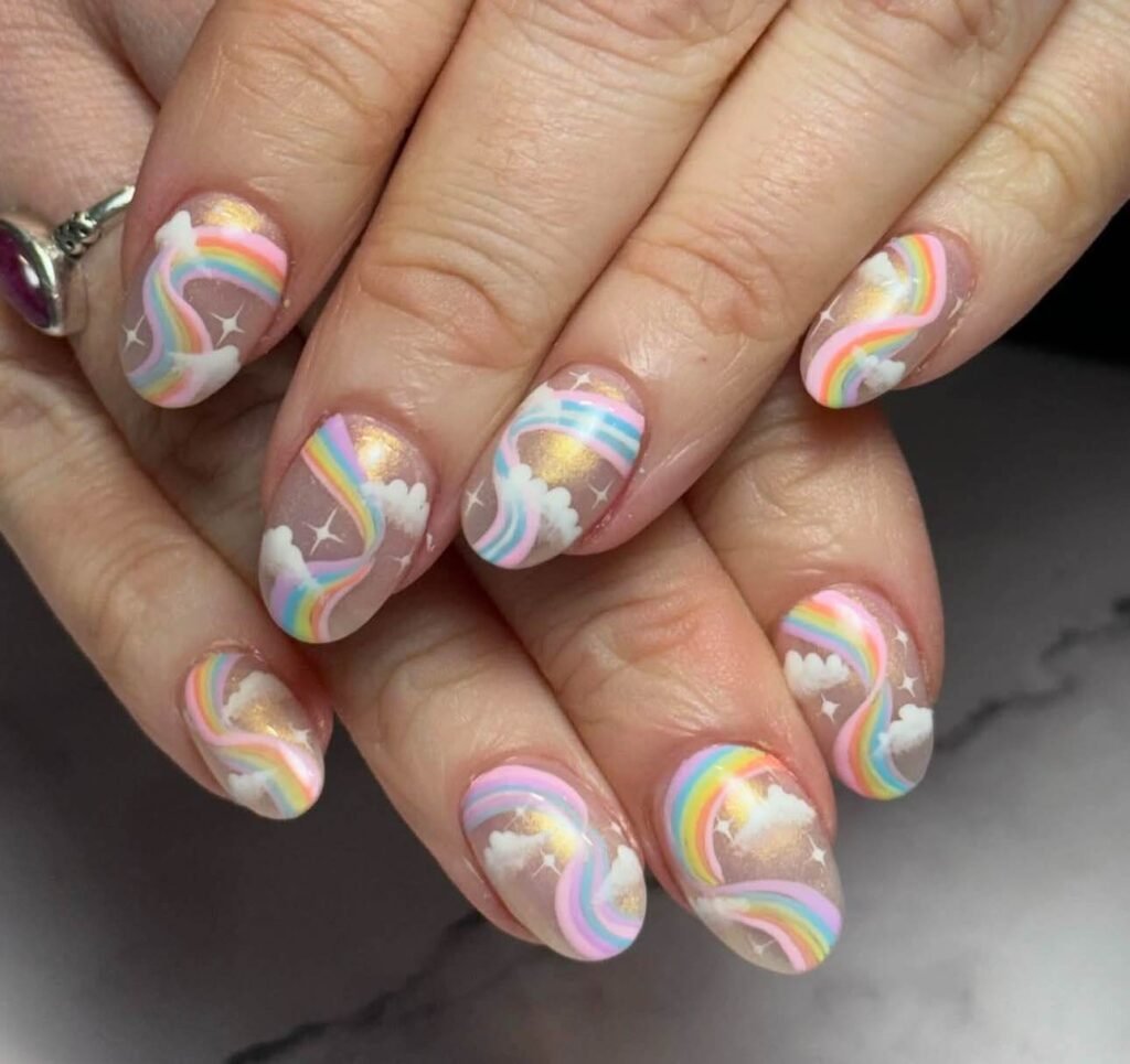 short cloud nail designs