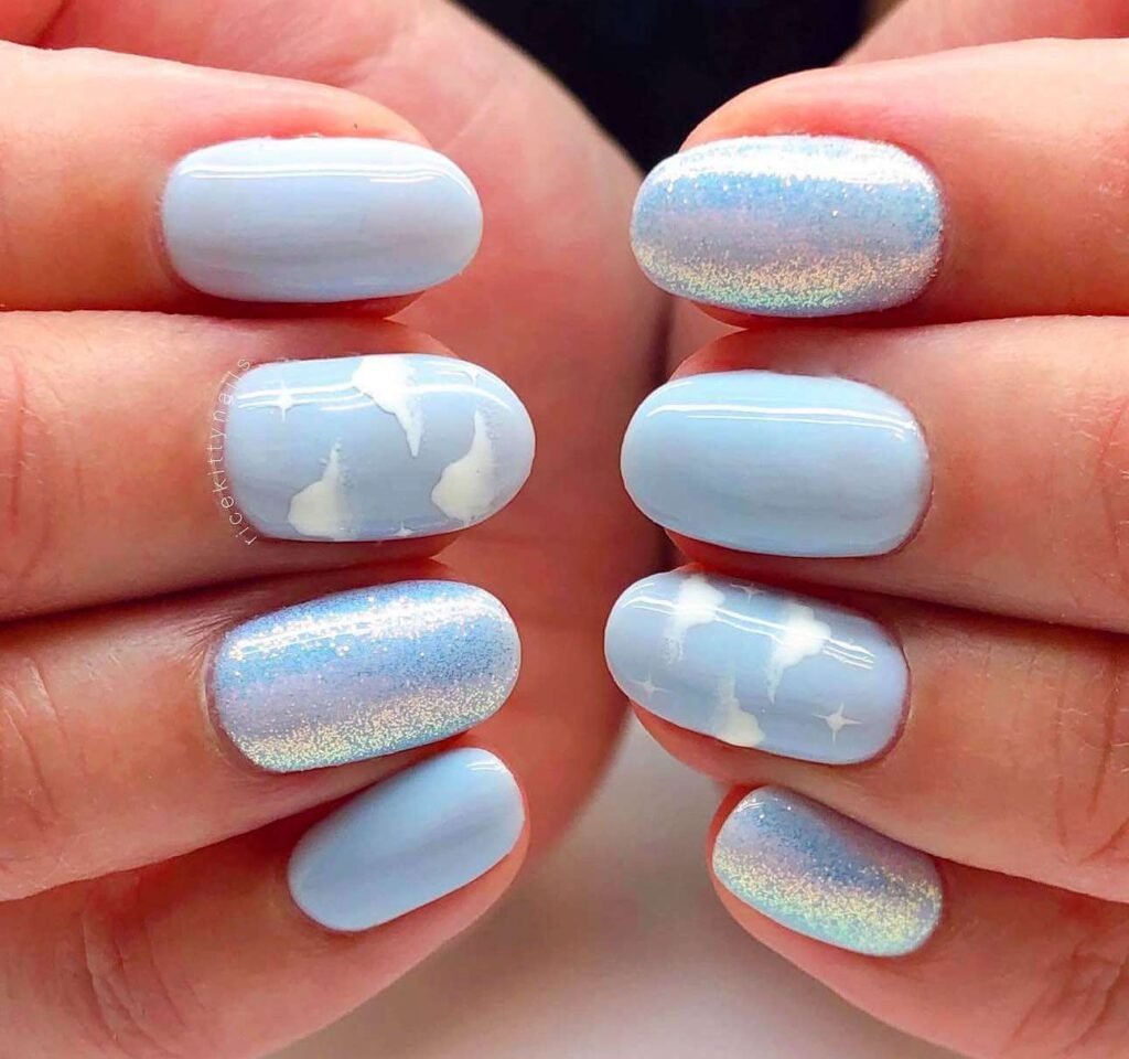 blue cloud nails