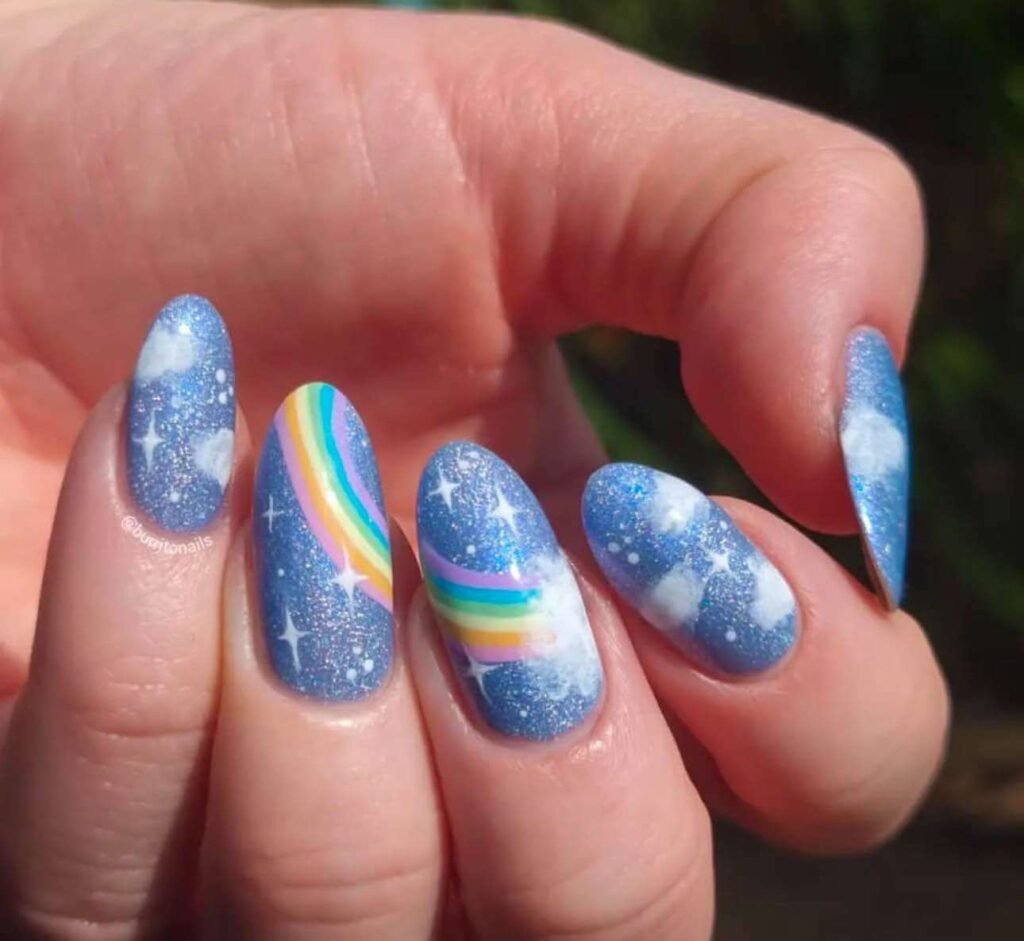 blue cloud nails