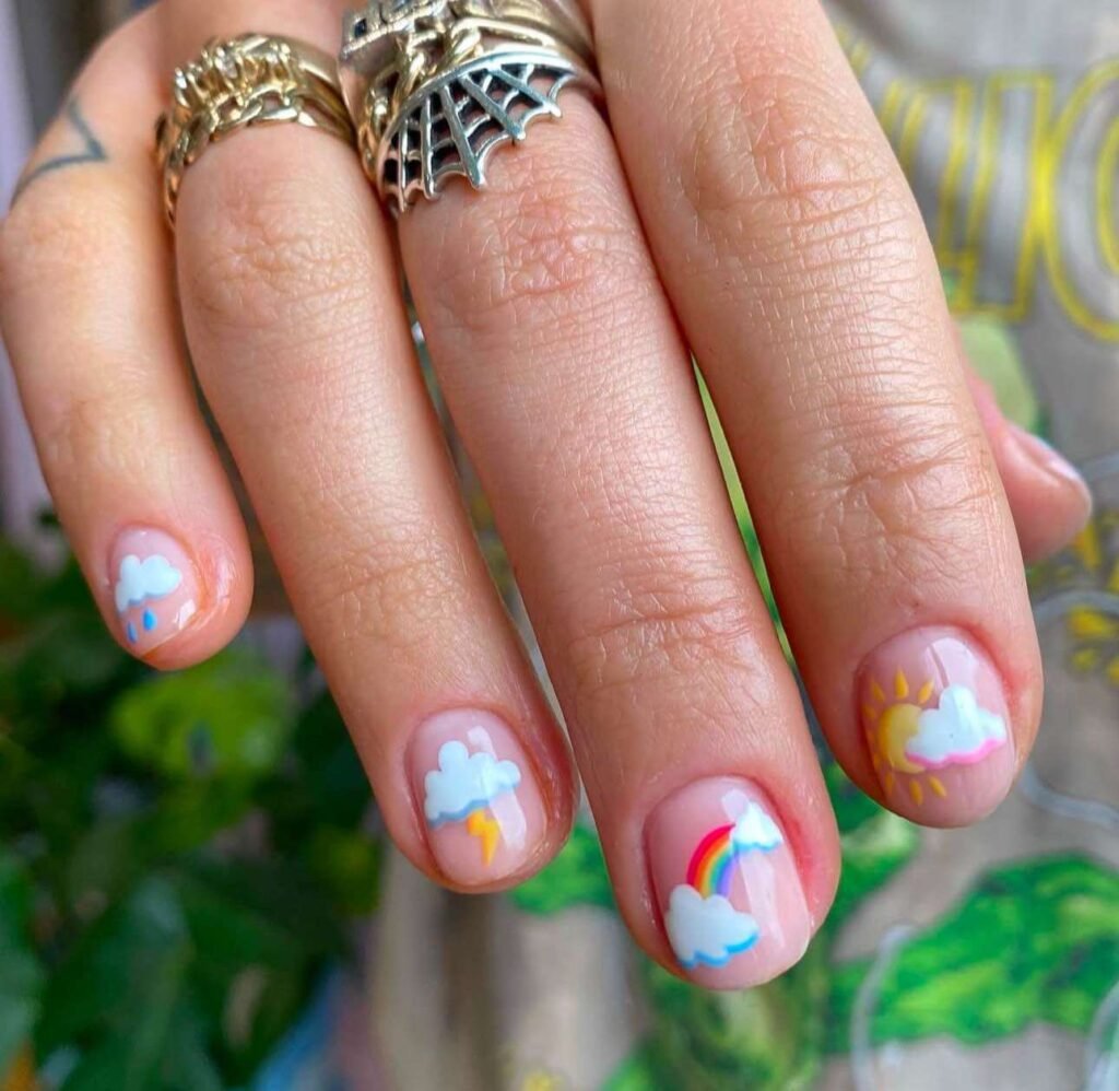 cloud nail ideas