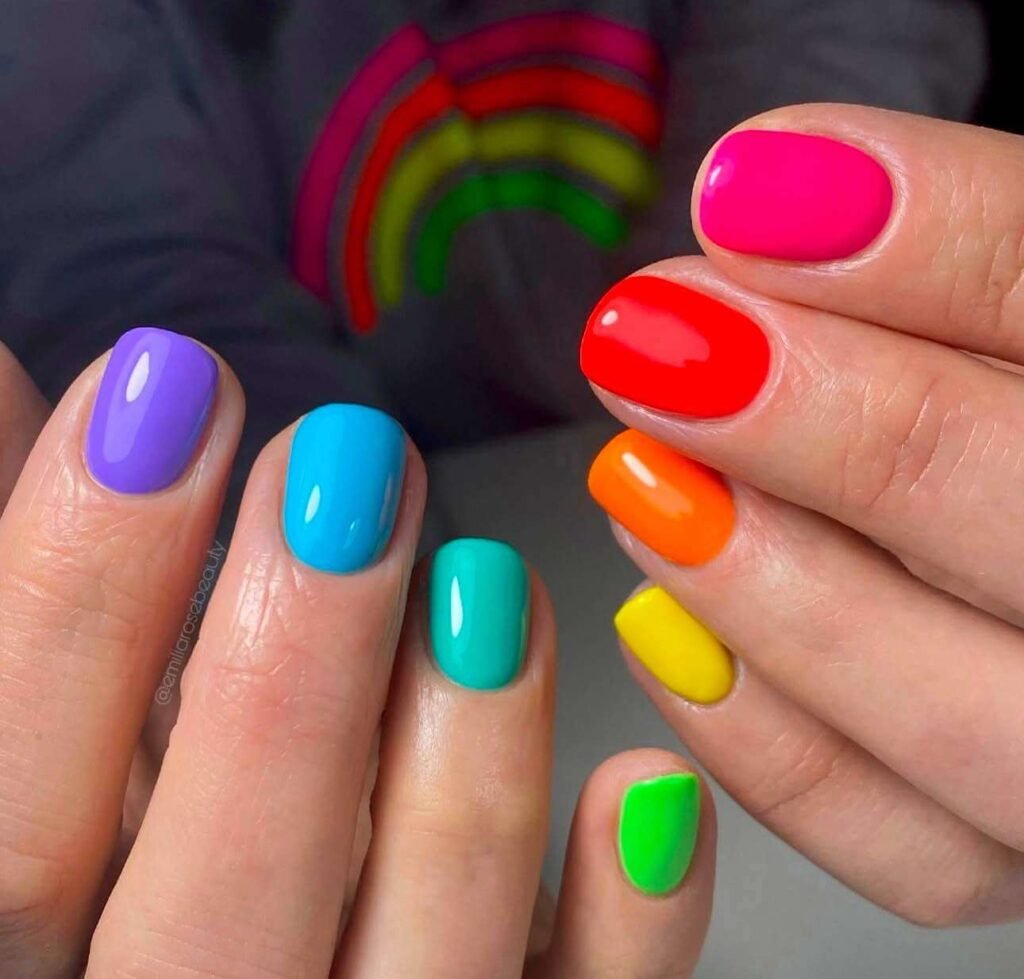 rainbow nail ideas