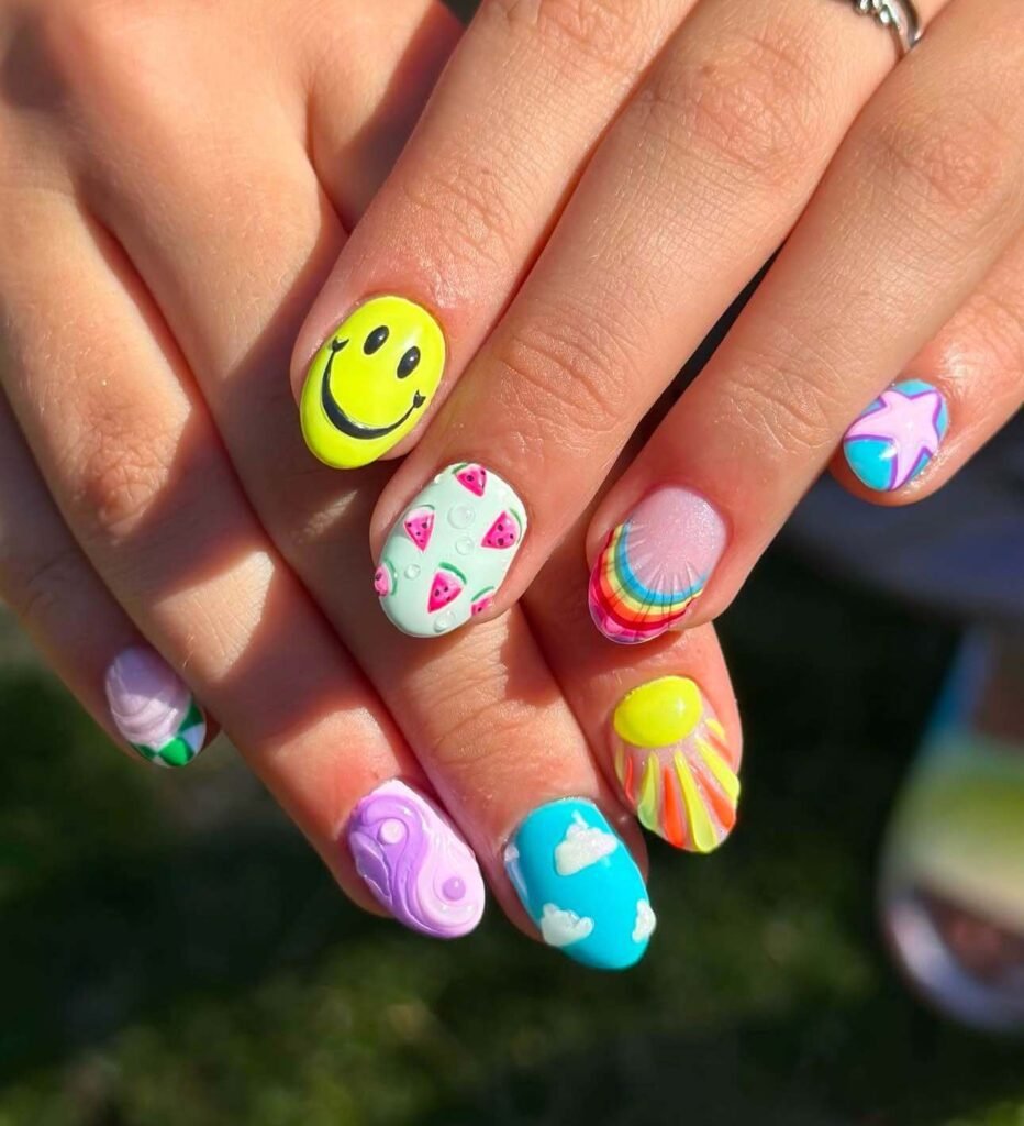 rainbow nail ideas