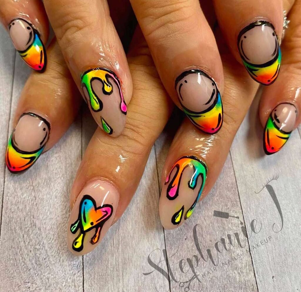 rainbow nail designs