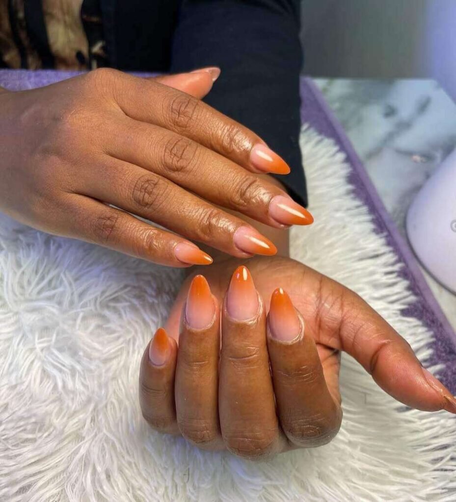 orange overlay nail ideas