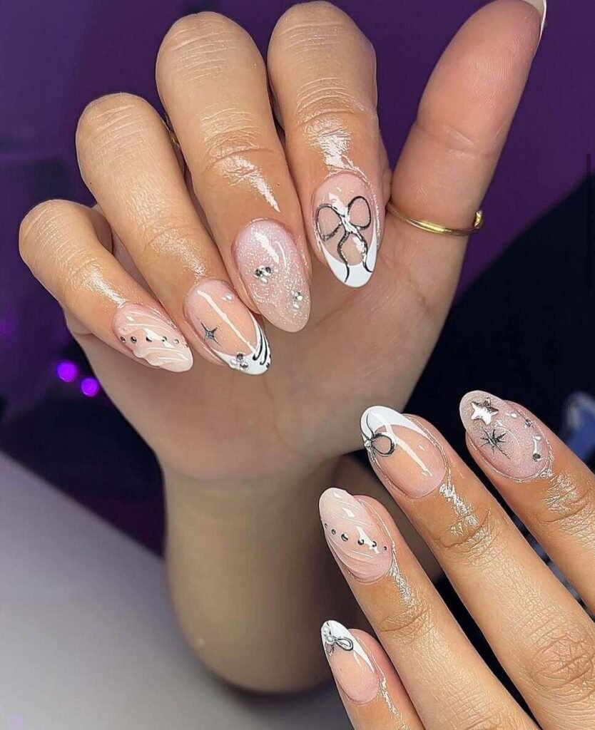 overlay french tip nails