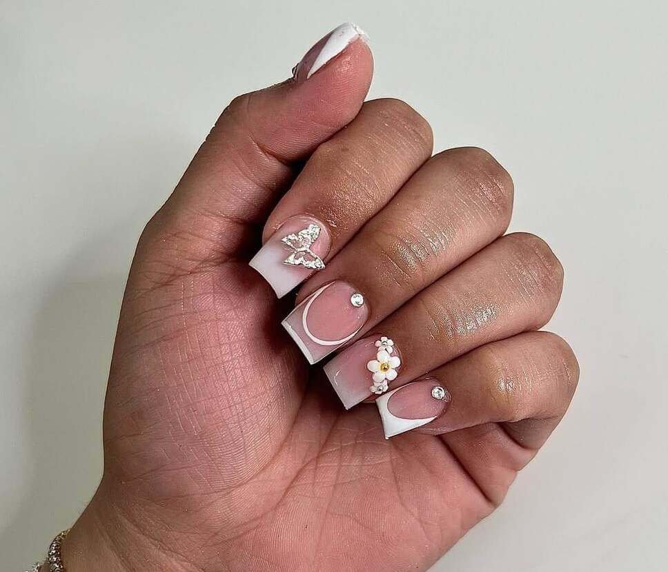 square overlay nail designs