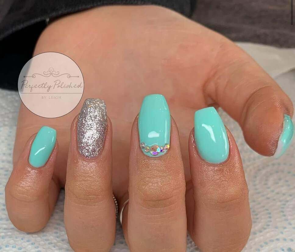 tiffany blue coffin nails
