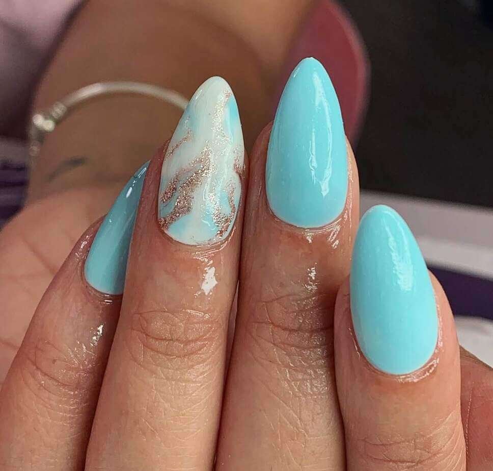 tiffany blue nail ideas