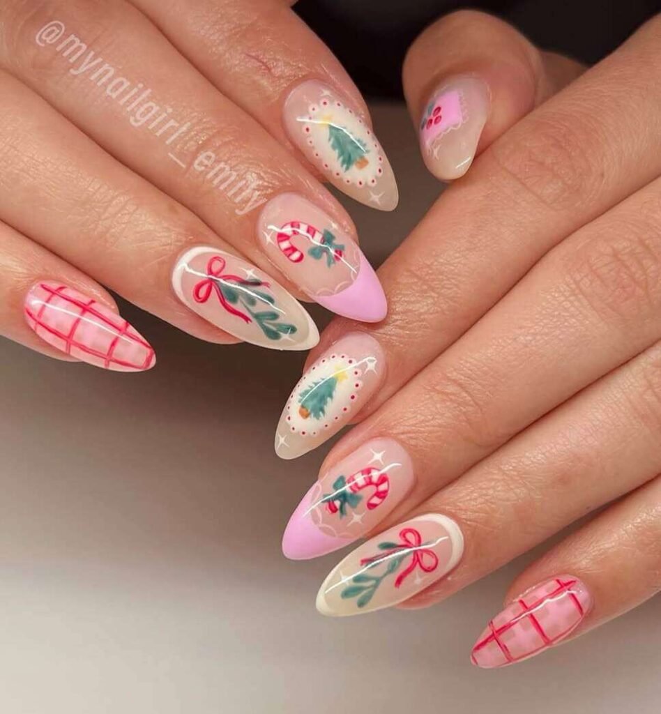 long Christmas nail designs