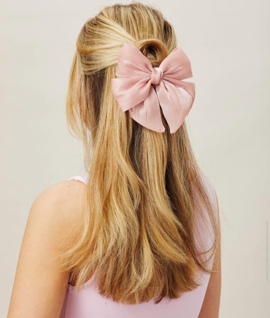 pink bow hairstyles