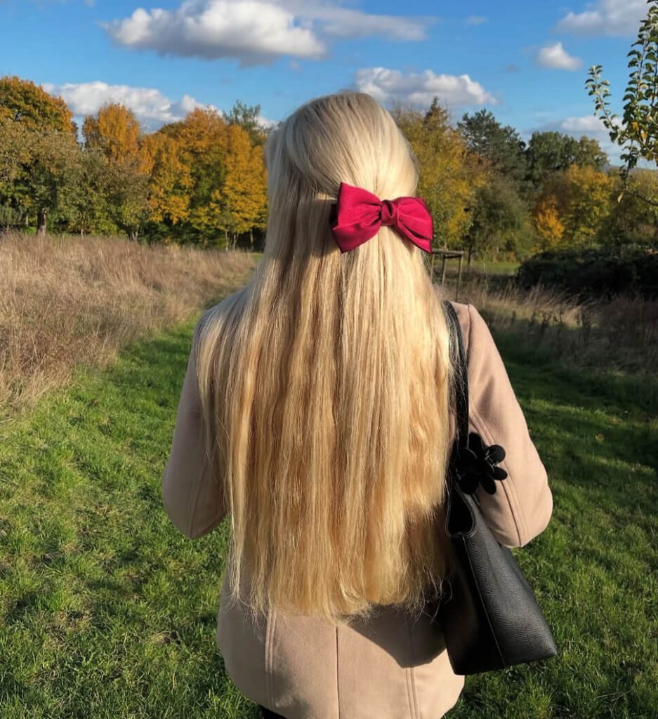 red bow hairstyles