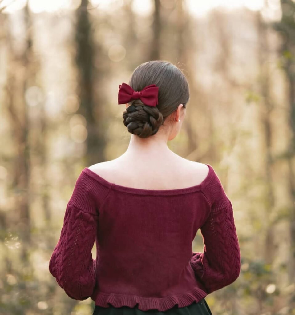 bun bow hairstyle