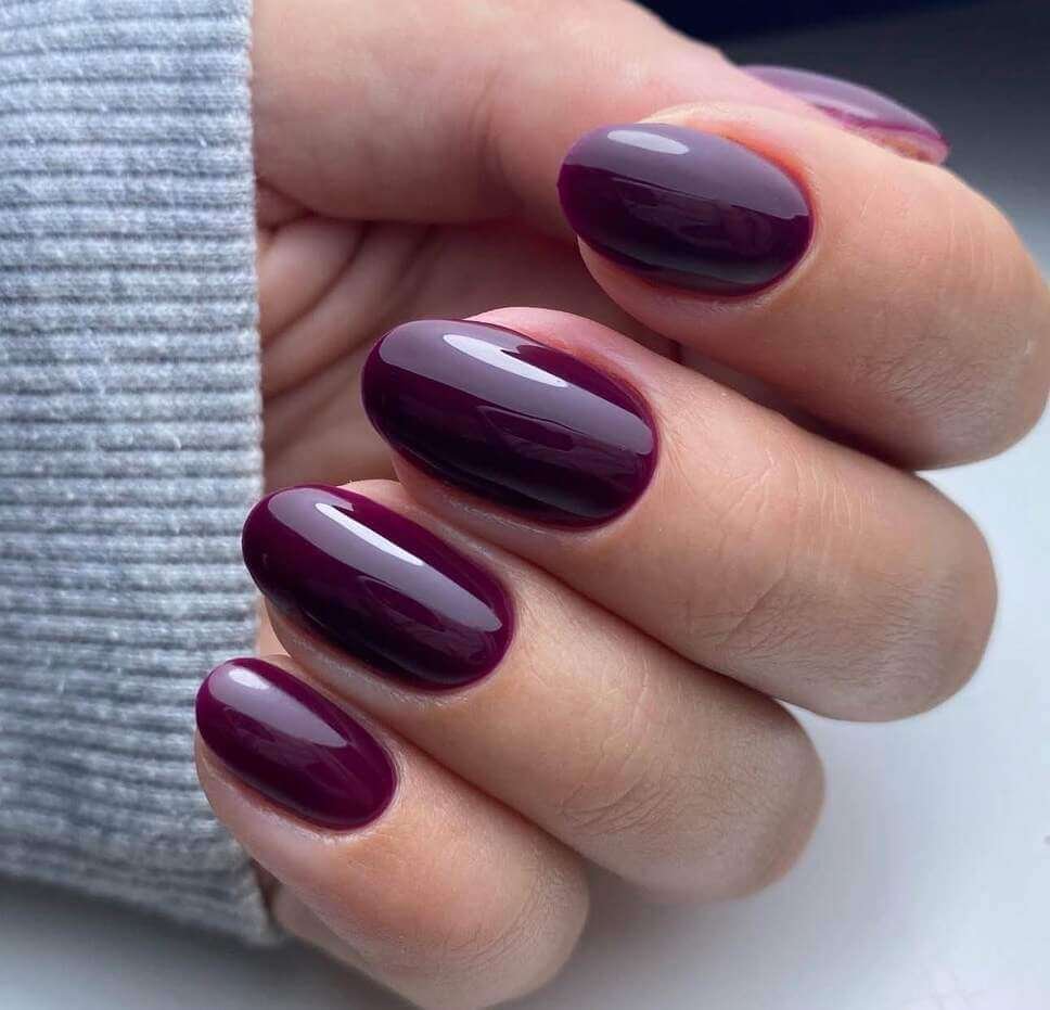 dark cherry fall nails