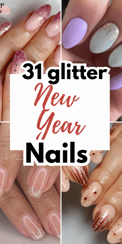 31 glitter new year nail designs