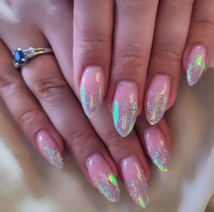 glitter new year nail designs 