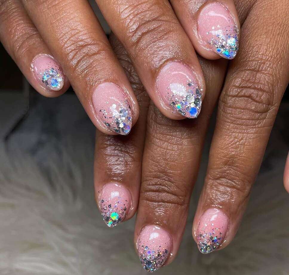 glitter new year nail designs 