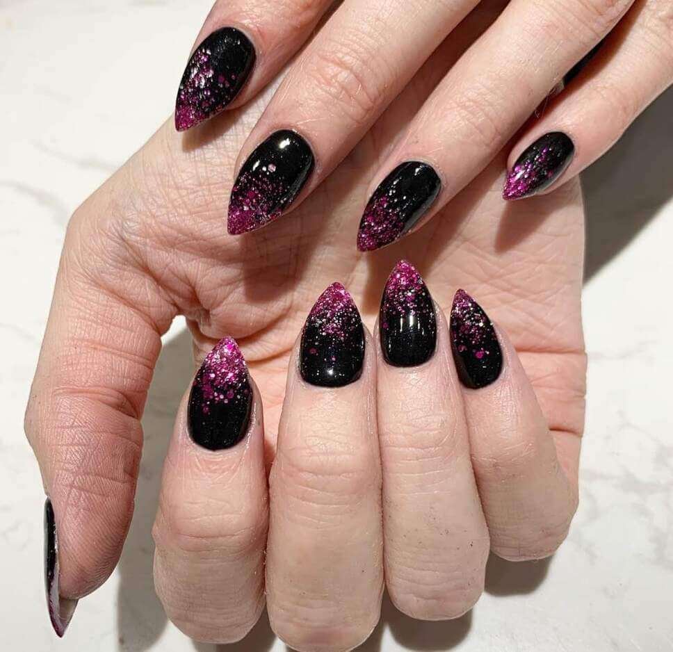 glitter new year nail designs 