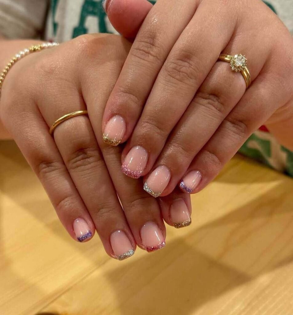 glitter new year nail designs 