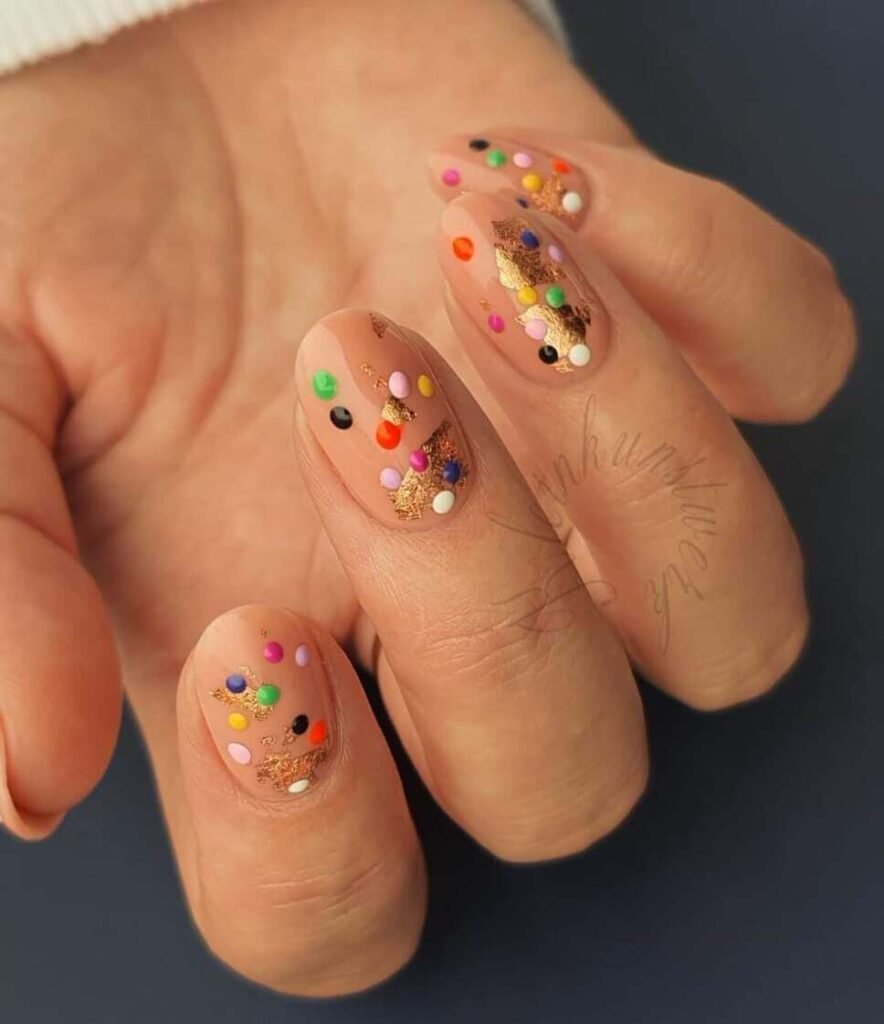 confetti party nail designs 
