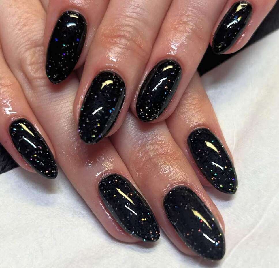 black party nail designs