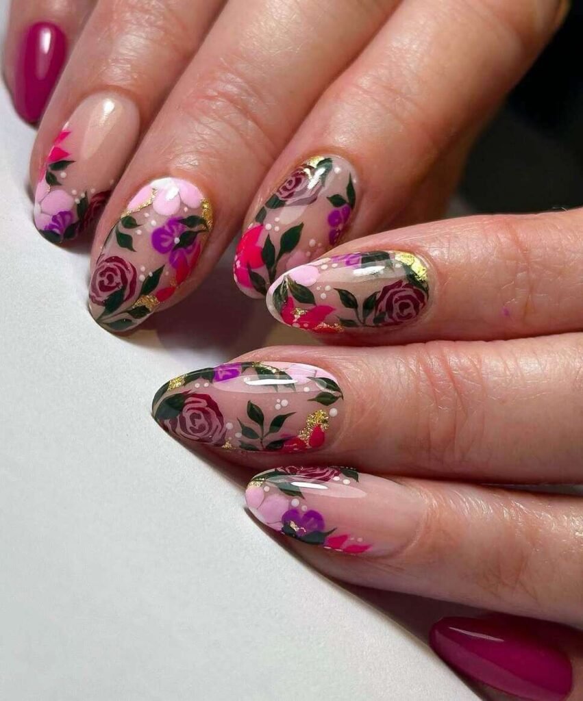 floral nail designs 