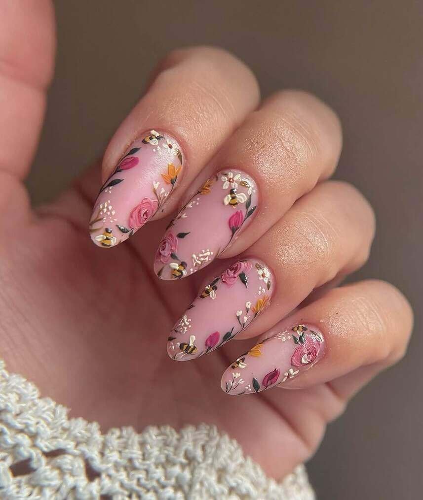 floral nail designs 
