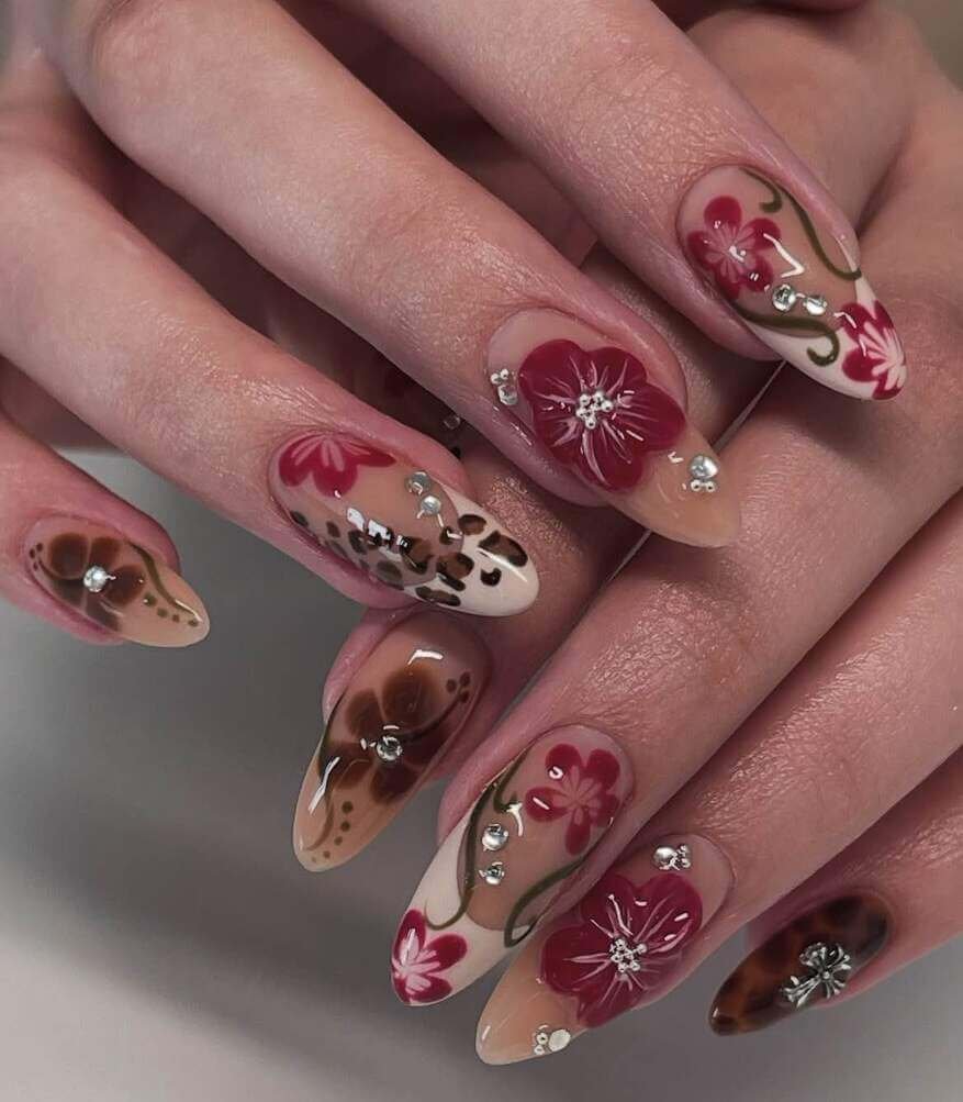 floral nail designs 